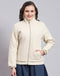 Women Beige Solid Stand Collar Full Sleeve Jacket