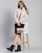 Women Purple Solid Stand Collar Full Sleeve Jacket