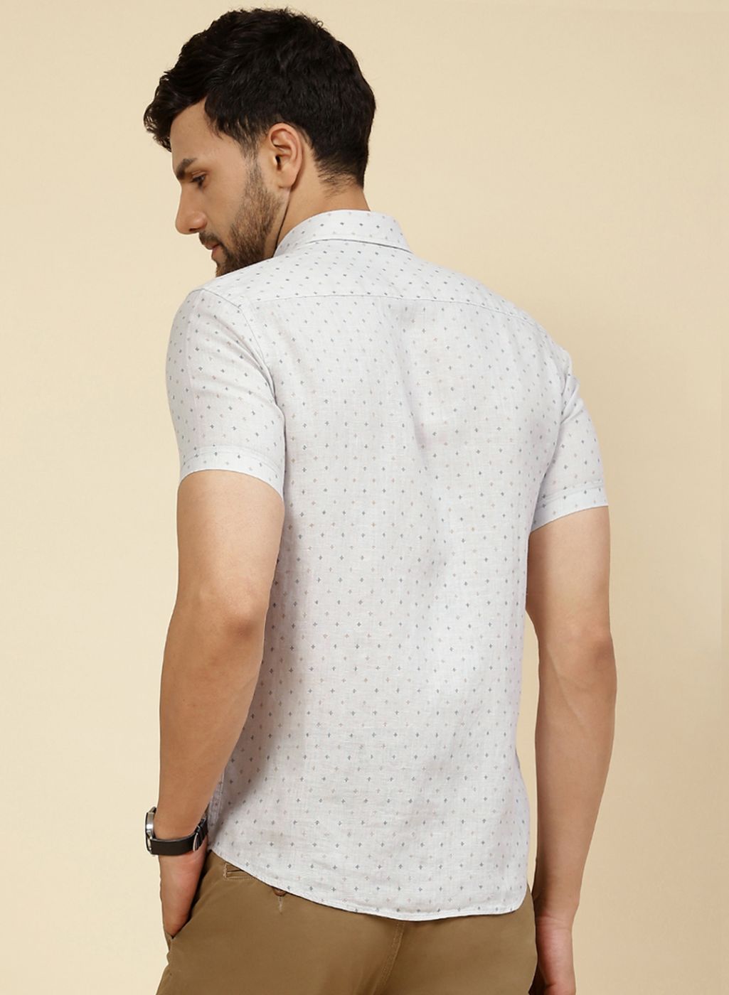 Men Grey Printed Shirt