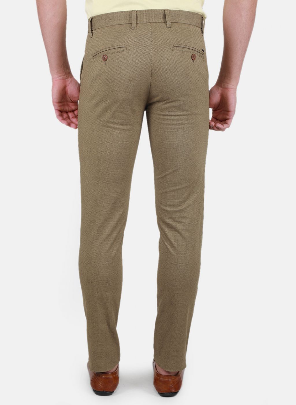 Men Khaki Regular Fit Trouser