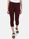 Women Purple Solid Capri