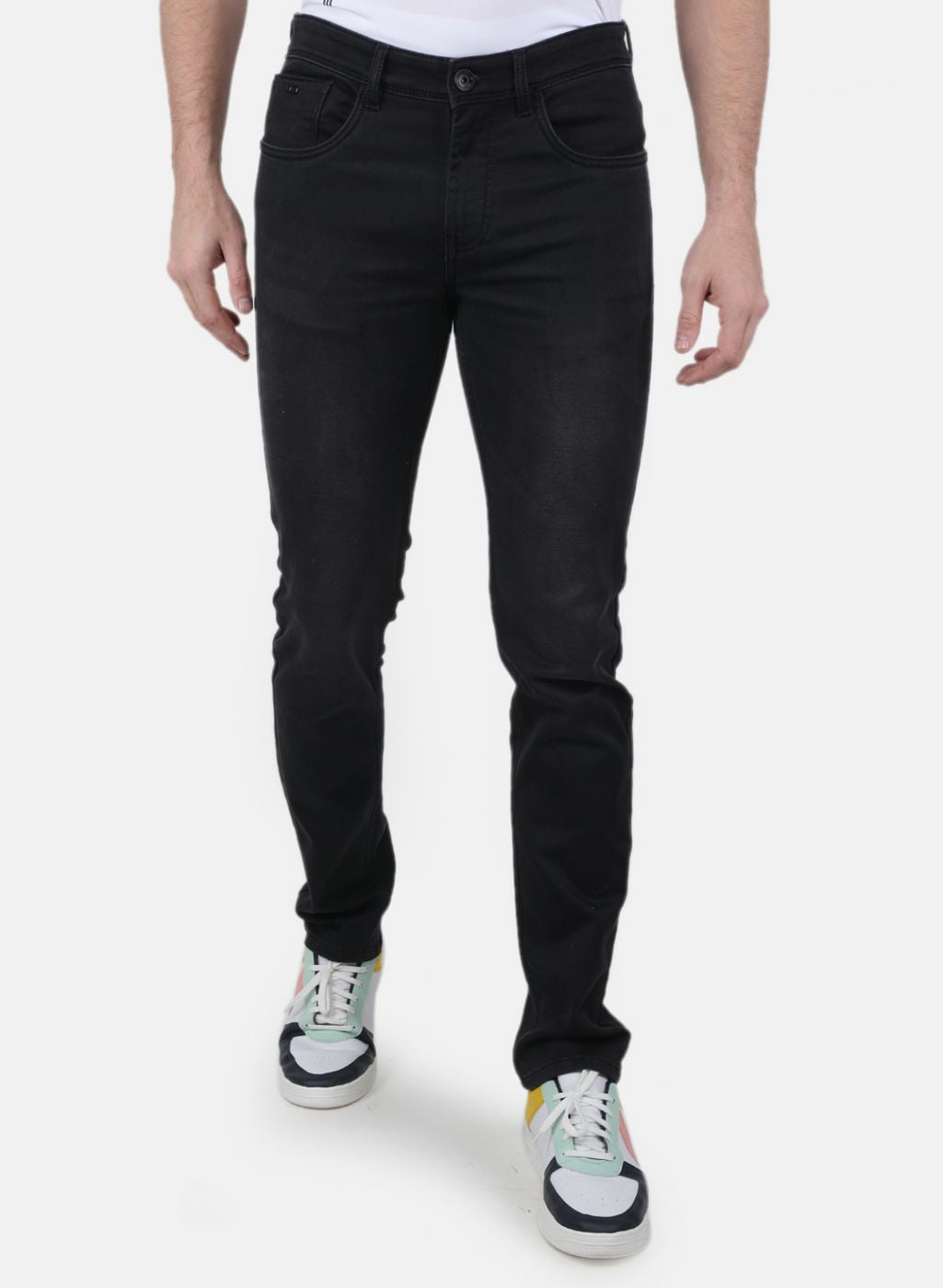 Men Black Regular Fit Denim