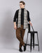 Men Beige Check Muffler