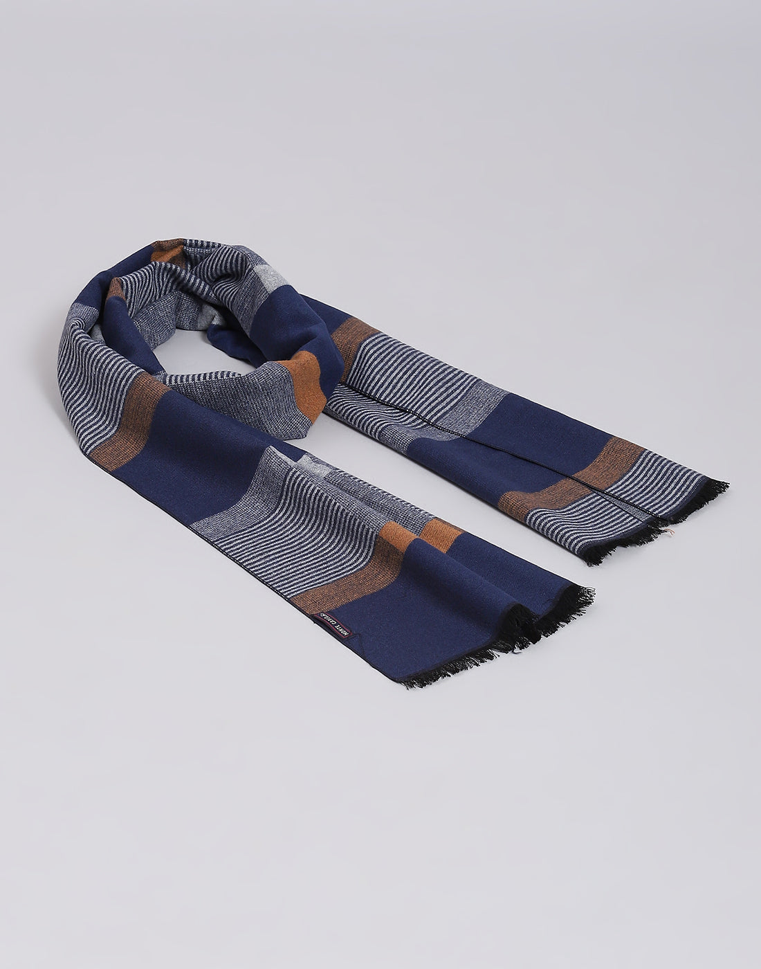 Men Blue Self Design Muffler