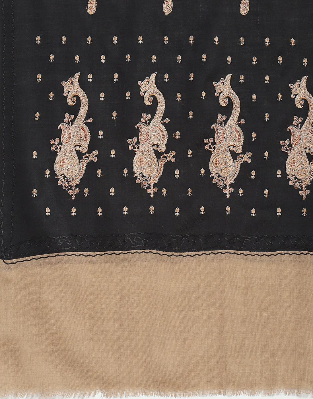 Women Black Self Design Shawl