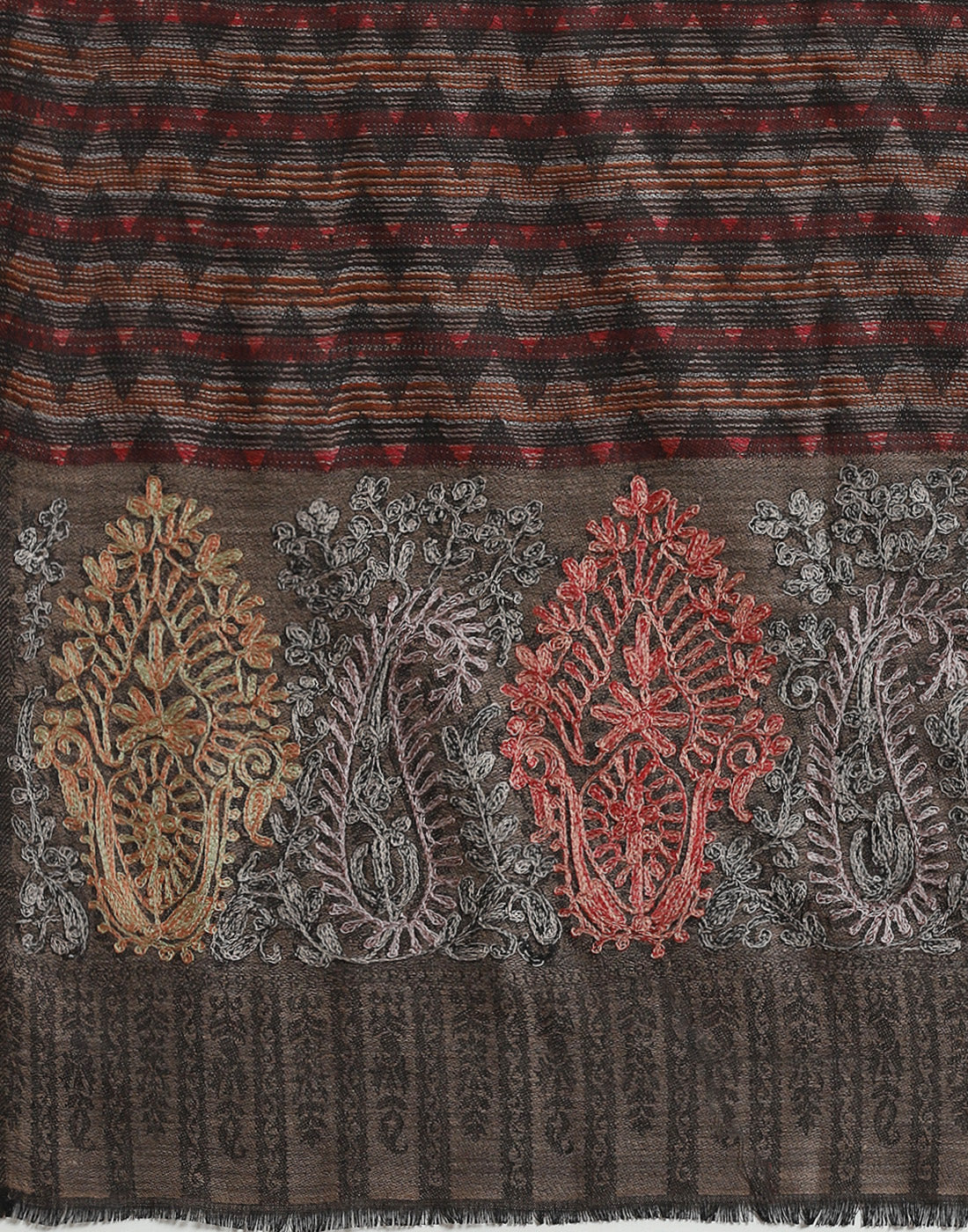 Women Multicolor Self Design Shawl