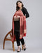 Women Pink Self Design Shawl