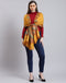 Women Mustard Self Design Stole