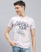 Men Blue Printed Round Neck Half Sleeve T-Shirt