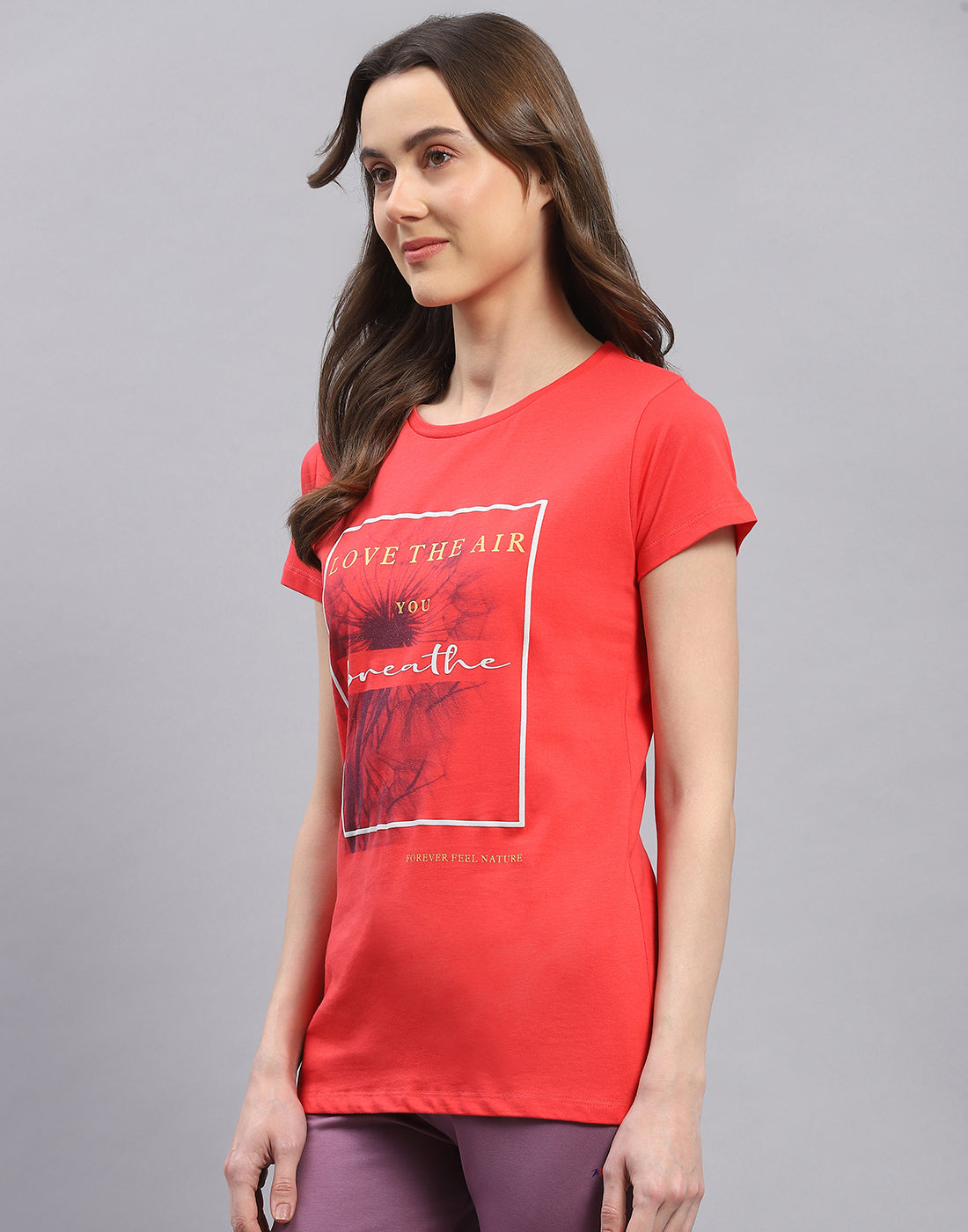 Women Red & Yellow Printed Round Neck Half Sleeve Top 2 Pc Set