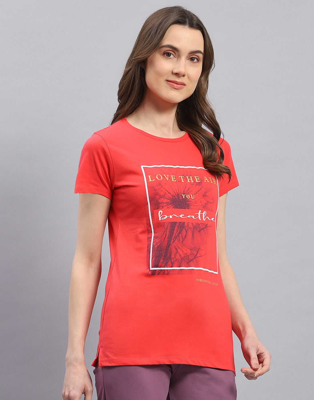 Women Red & Yellow Printed Round Neck Half Sleeve Top 2 Pc Set