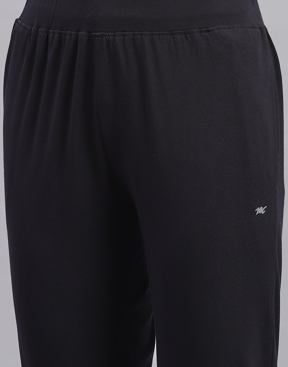 Women Navy Blue Solid Regular Fit Lower