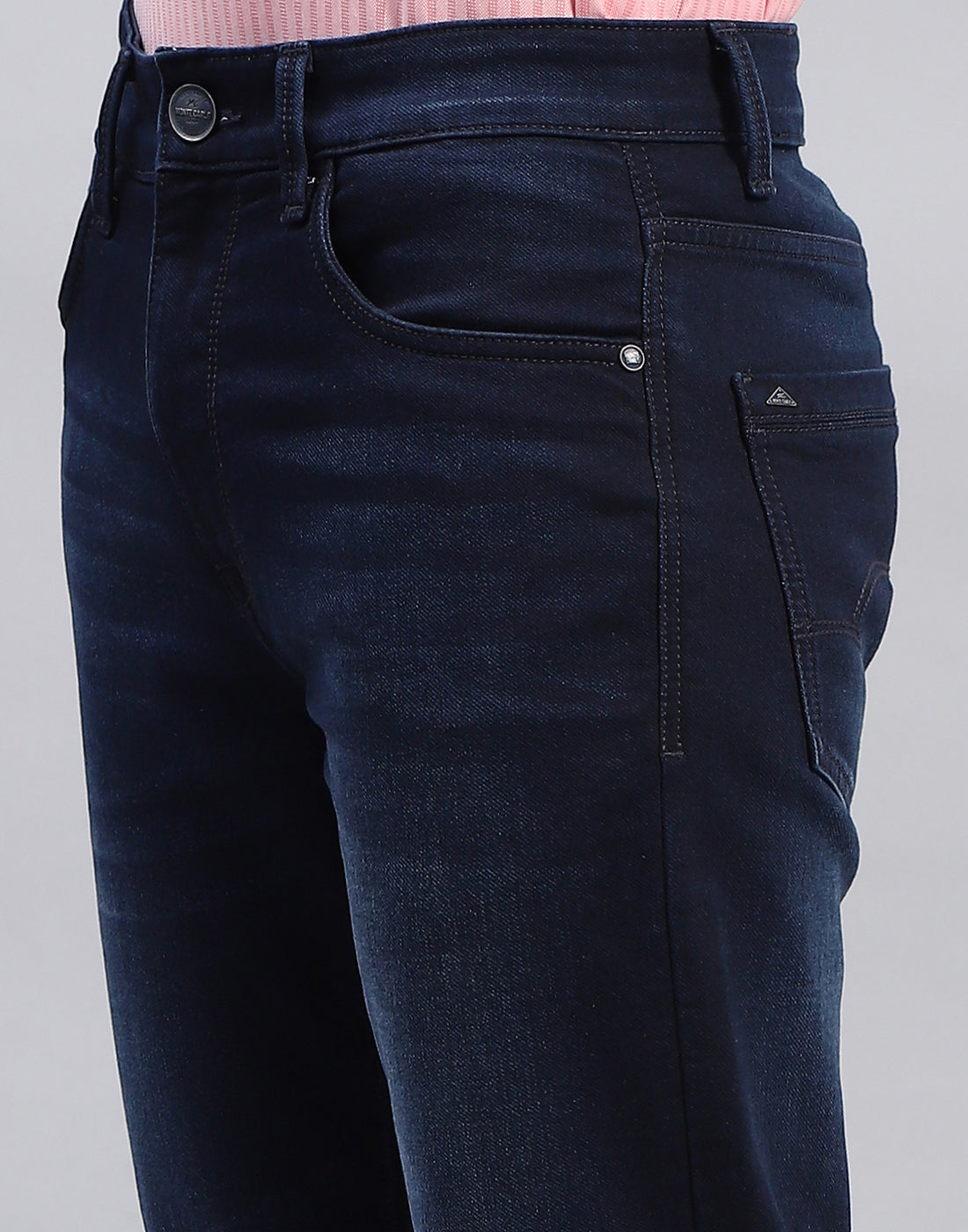 Men Blue Light Wash Straight Fit Denim