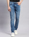 Men Blue Light Wash Skinny Fit Denim