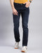 Men Blue Light Wash Narrow Fit Denim