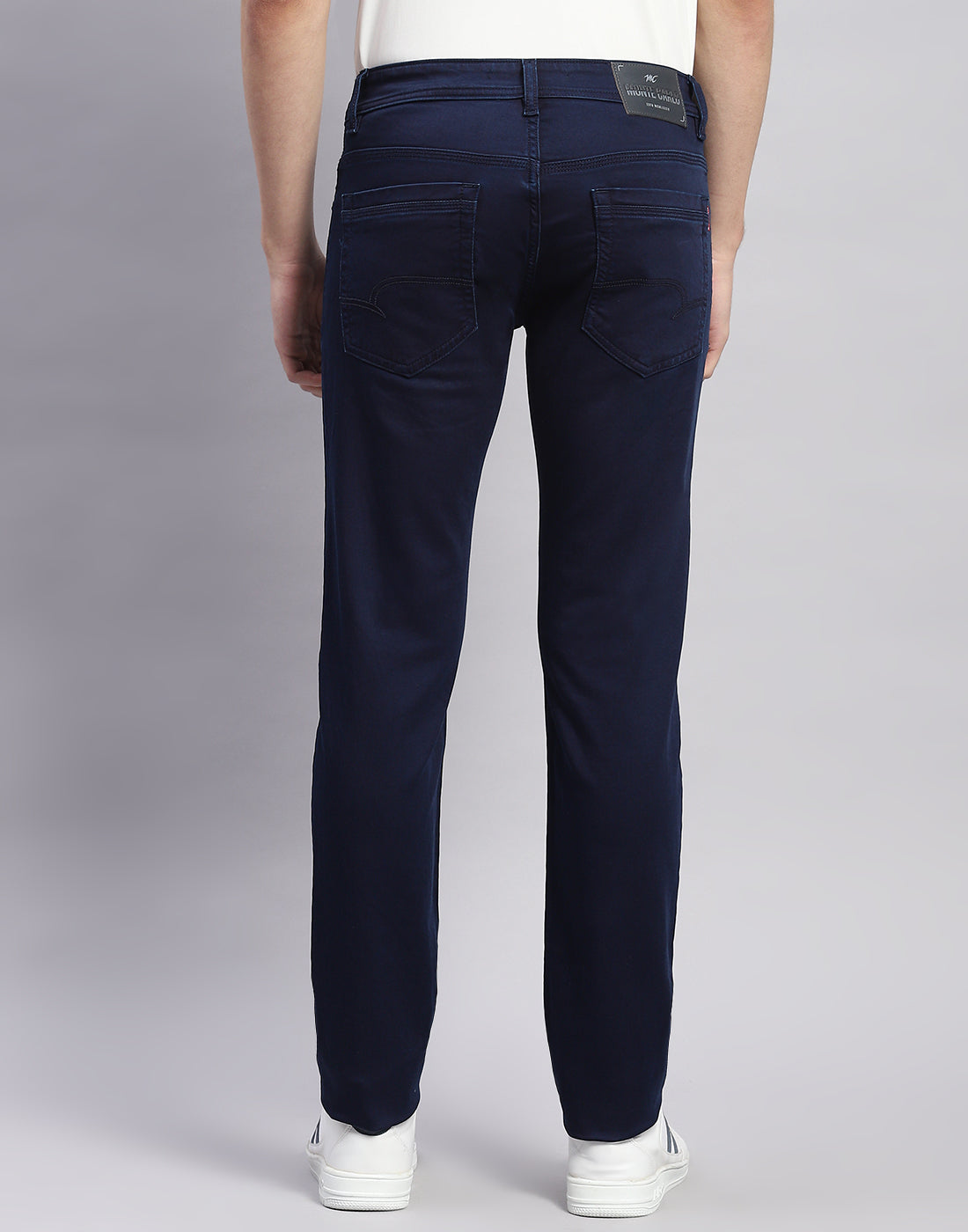 Men Blue Light Wash Narrow Fit Denim