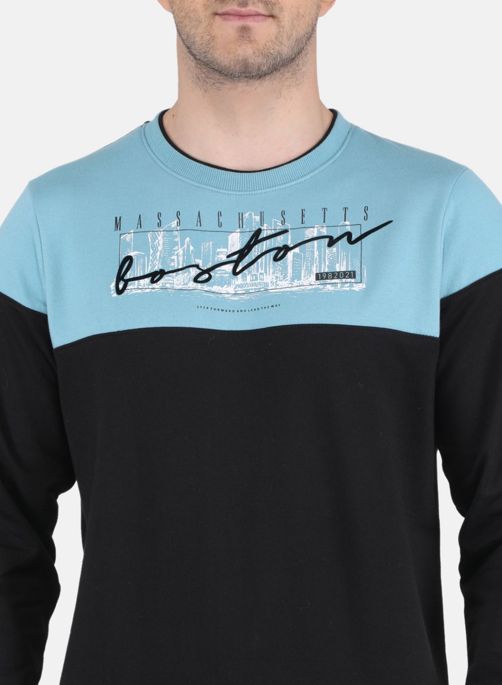 Men Black Solid Sweatshirt