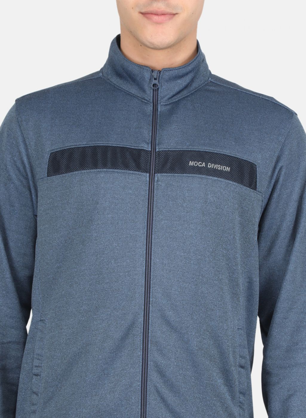 Men Blue Solid Sweatshirt
