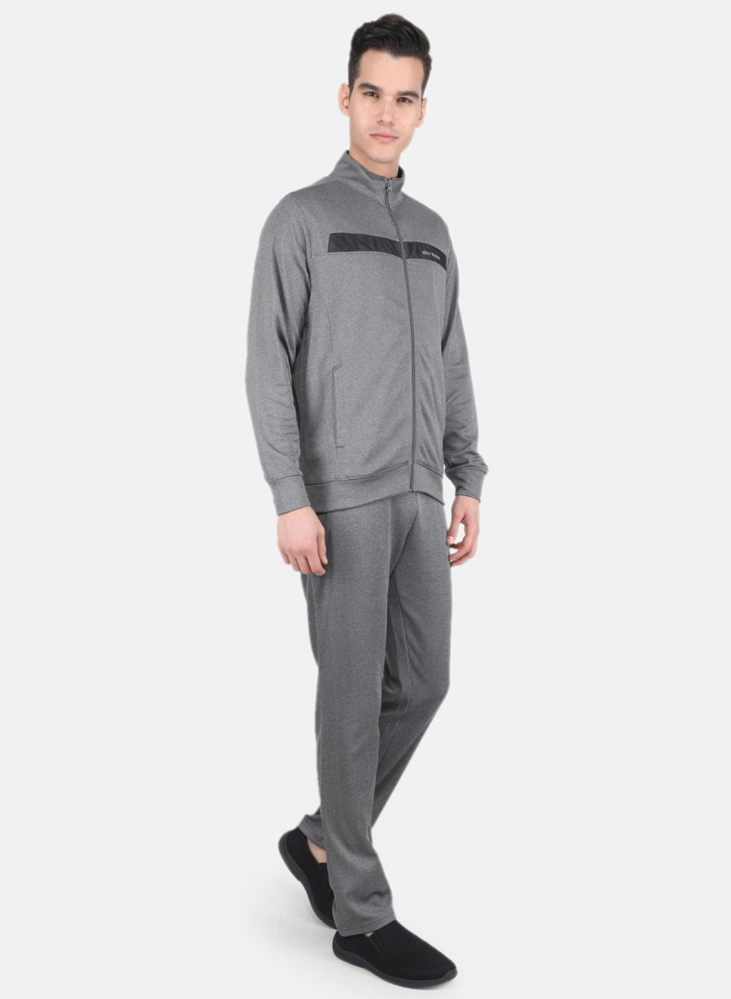 Men Grey Solid Sweatshirt