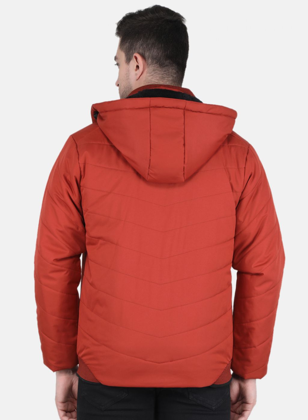 Men Orange Solid Sweatshirt