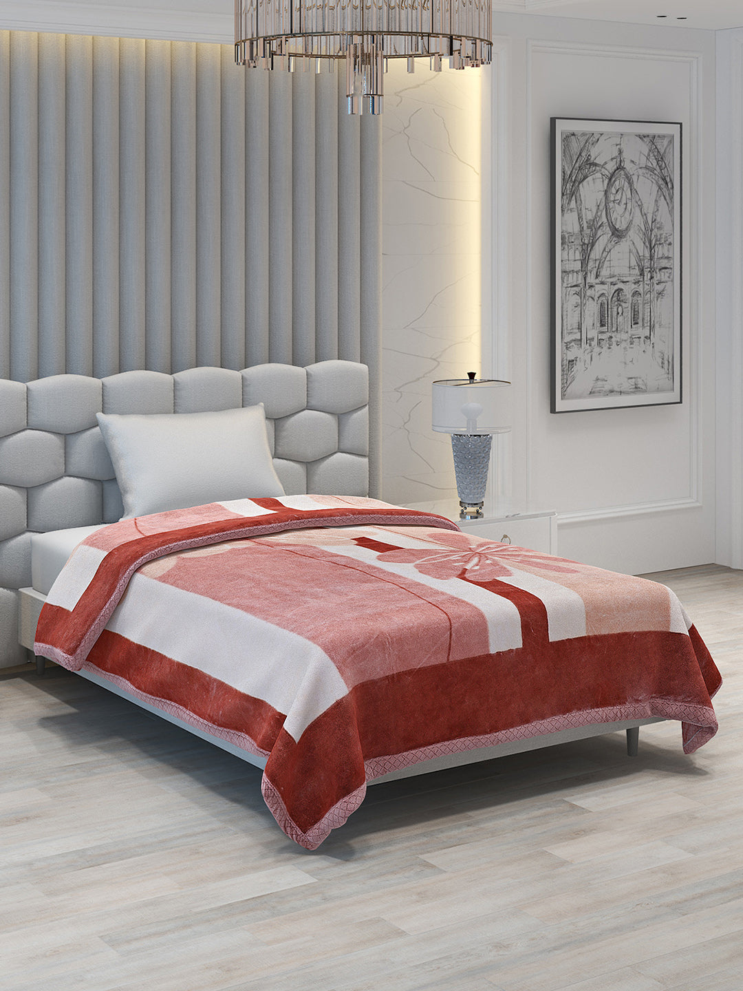 Printed Single Bed Blanket for Mild Winter -2 Ply