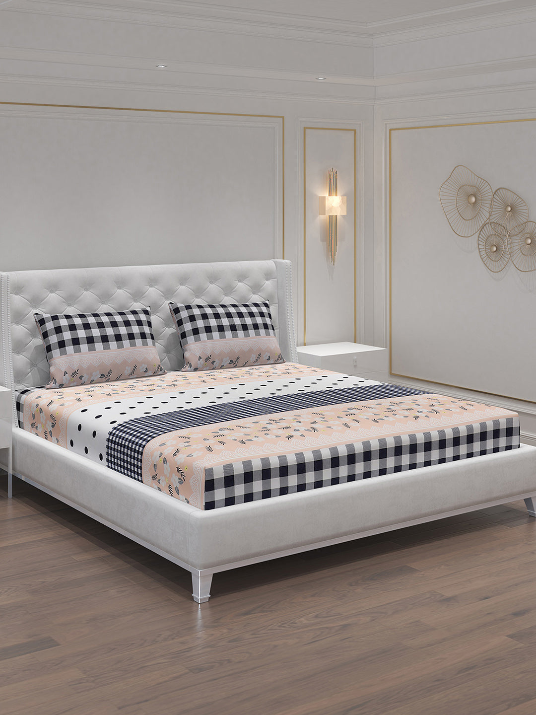 MOCA by Monte Carlo 120 GSM Microfibre Double Bedsheet with 2 Pillow Covers