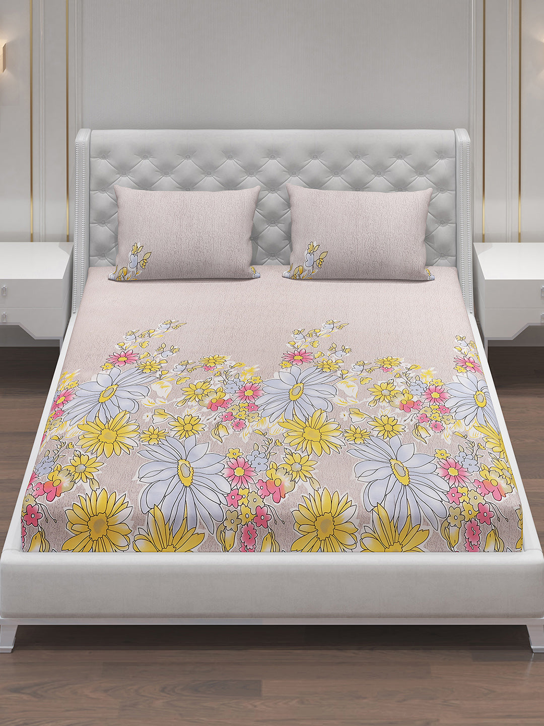 MOCA by Monte Carlo 120 GSM Microfibre Double Bedsheet with 2 Pillow Covers