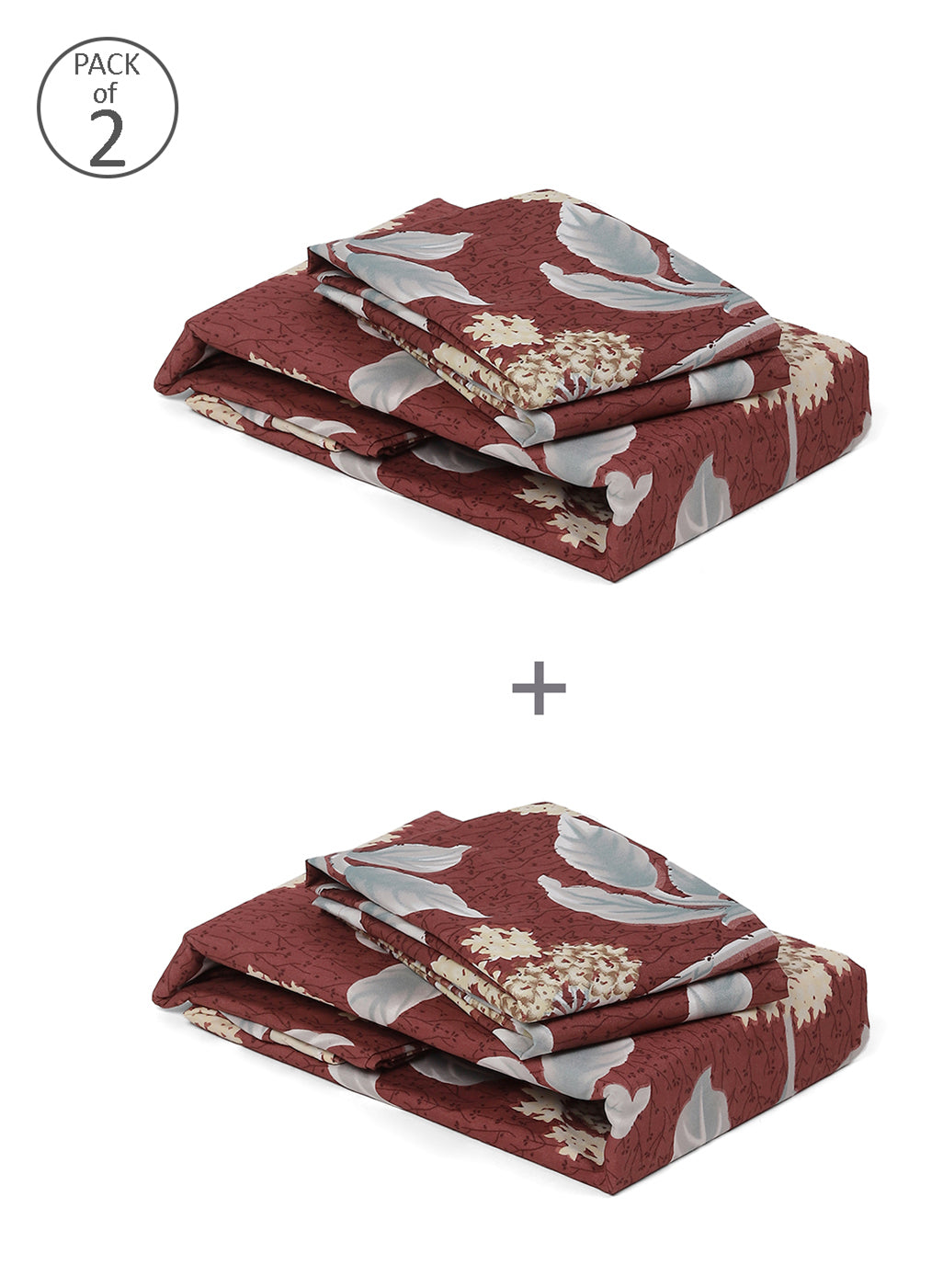 MOCA by Monte Carlo 120 GSM Microfibre Double Bedsheet (2 Pcs Set)