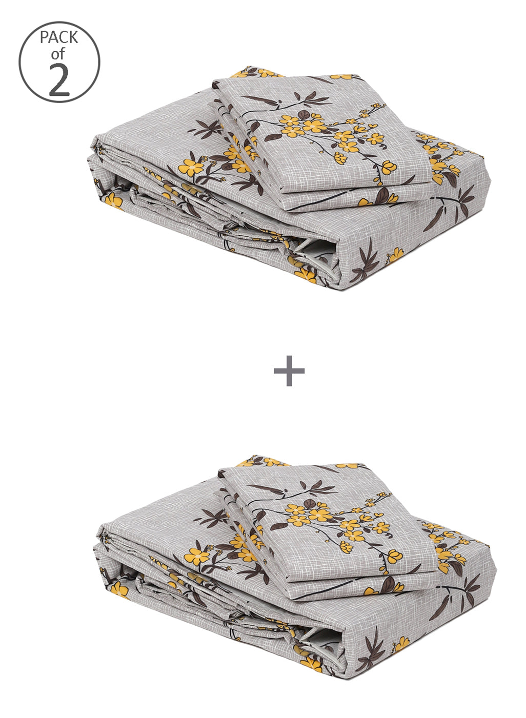 MOCA by Monte Carlo 120 GSM Microfibre Double Bedsheet (2 Pcs Set)