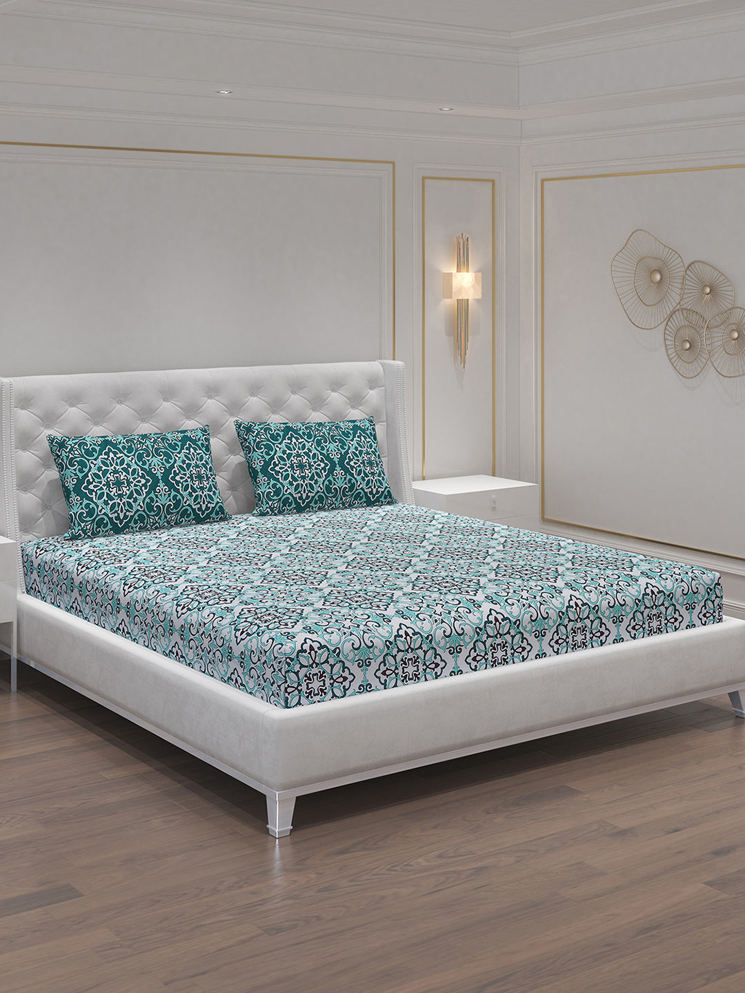 MOCA by Monte Carlo 104 GSM Cotton Double Bedsheet (2 Pcs Set)