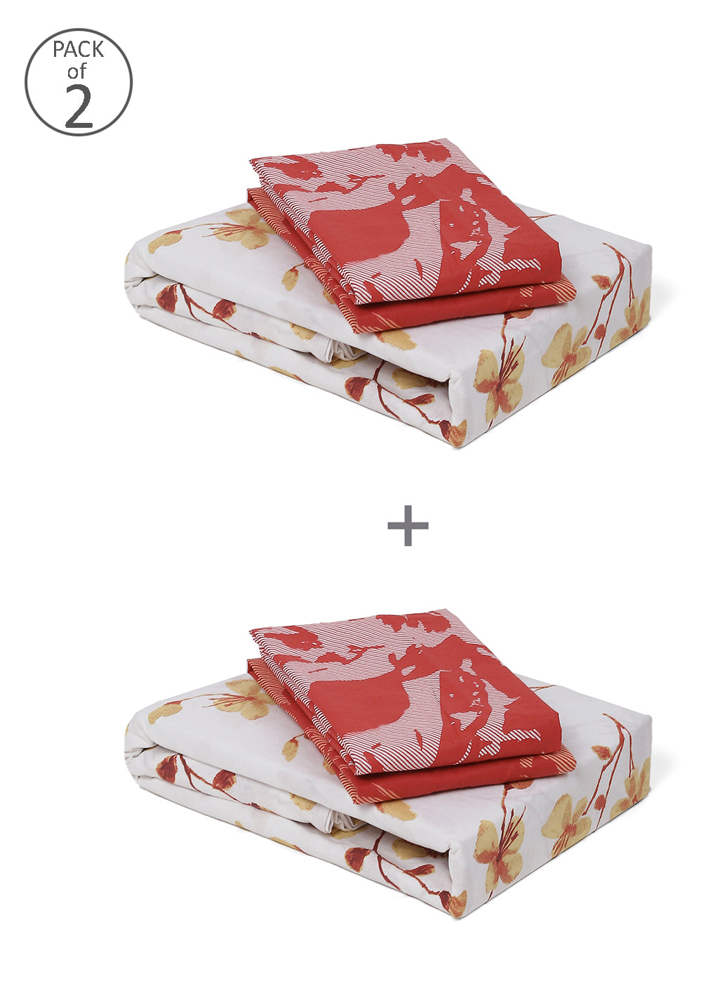MOCA by Monte Carlo 104 GSM Cotton Double Bedsheet (2 Pcs Set)