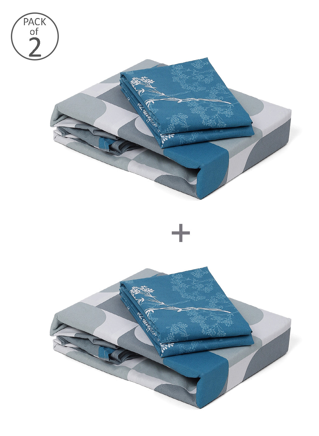 MOCA by Monte Carlo 104 GSM Cotton Double Bedsheet (2 Pcs Set)
