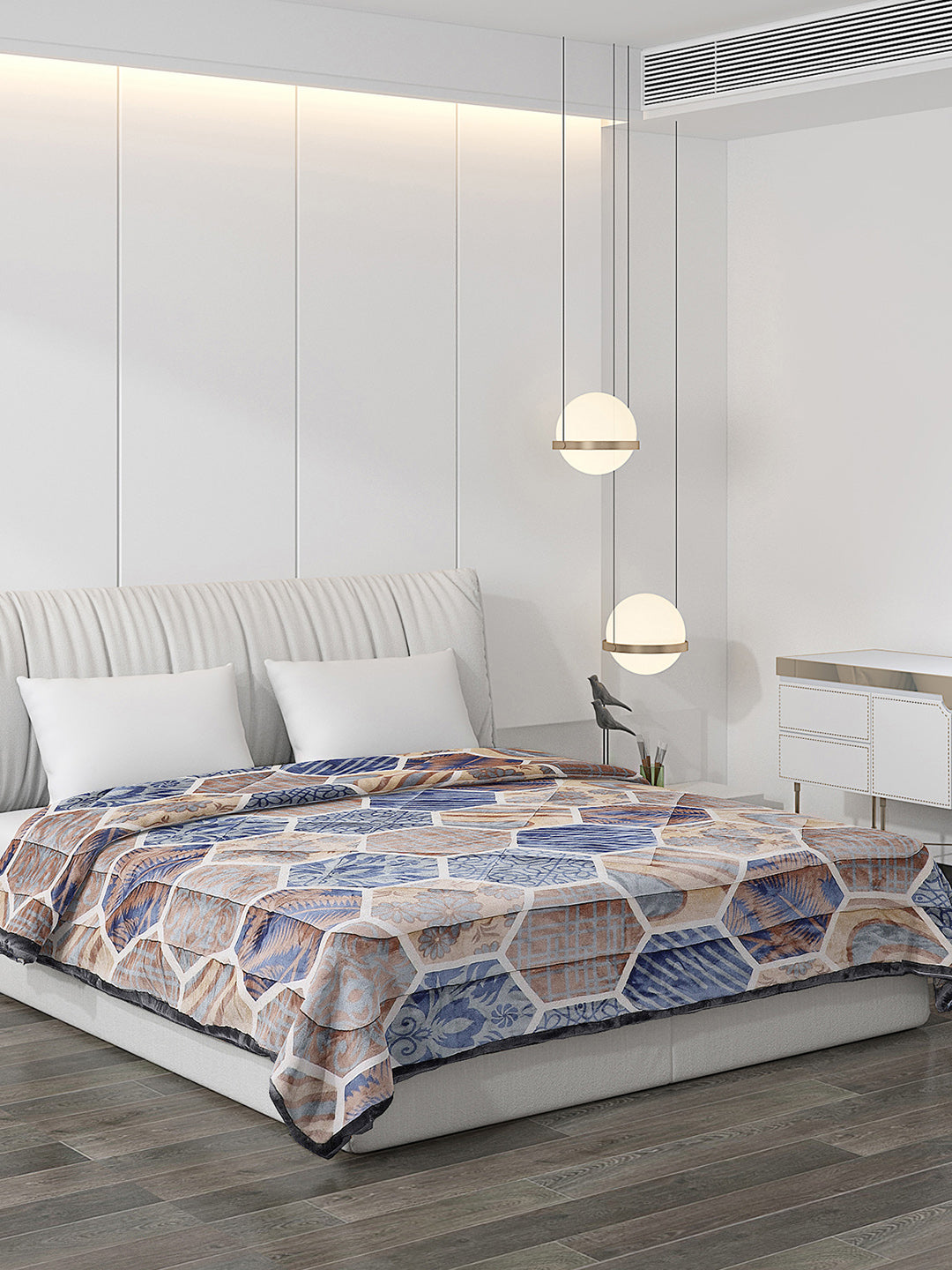 Printed 100% Polyster Double Bed Comforter for Winter