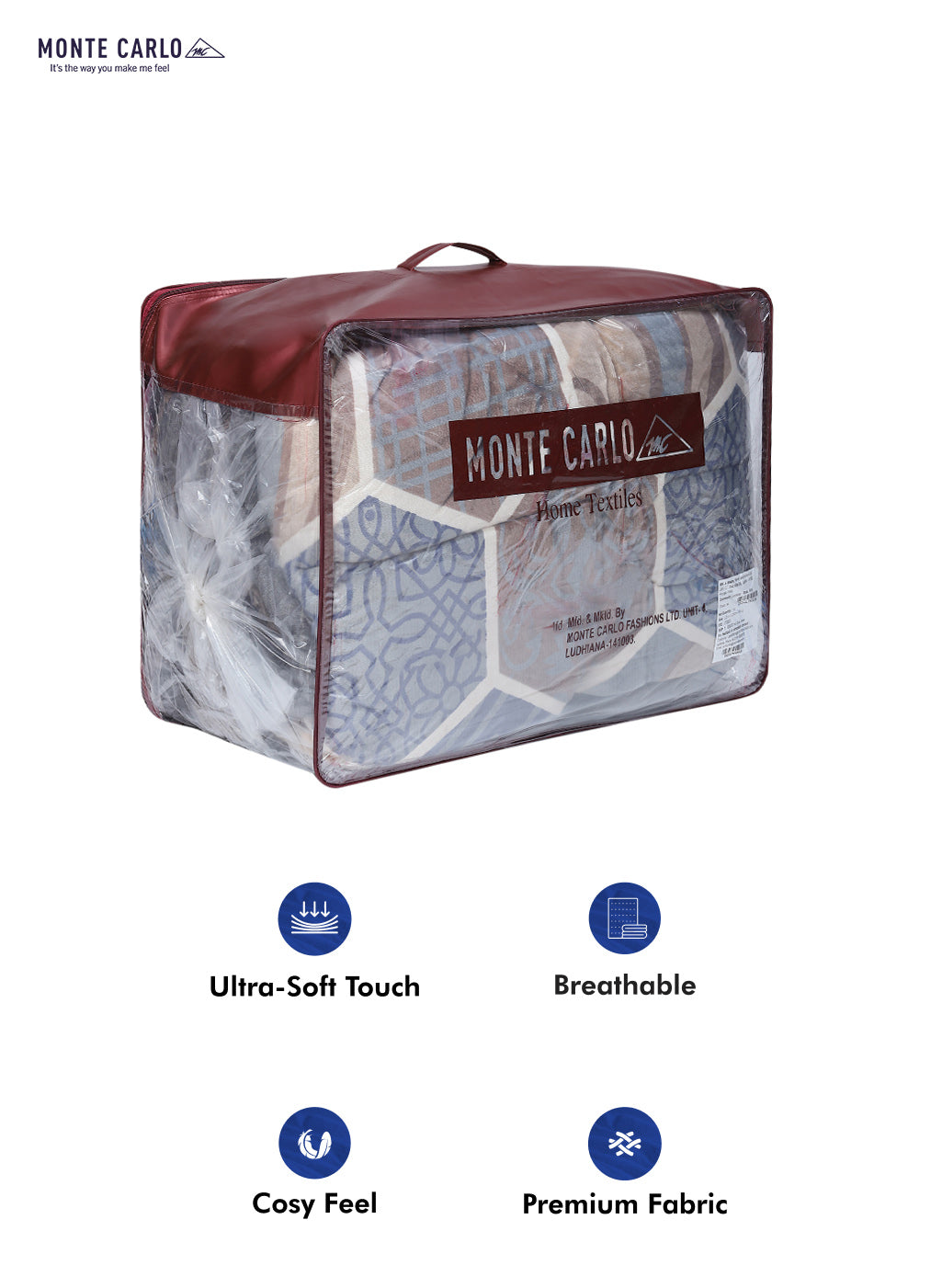 Printed 100% Polyster Double Bed Comforter for Winter