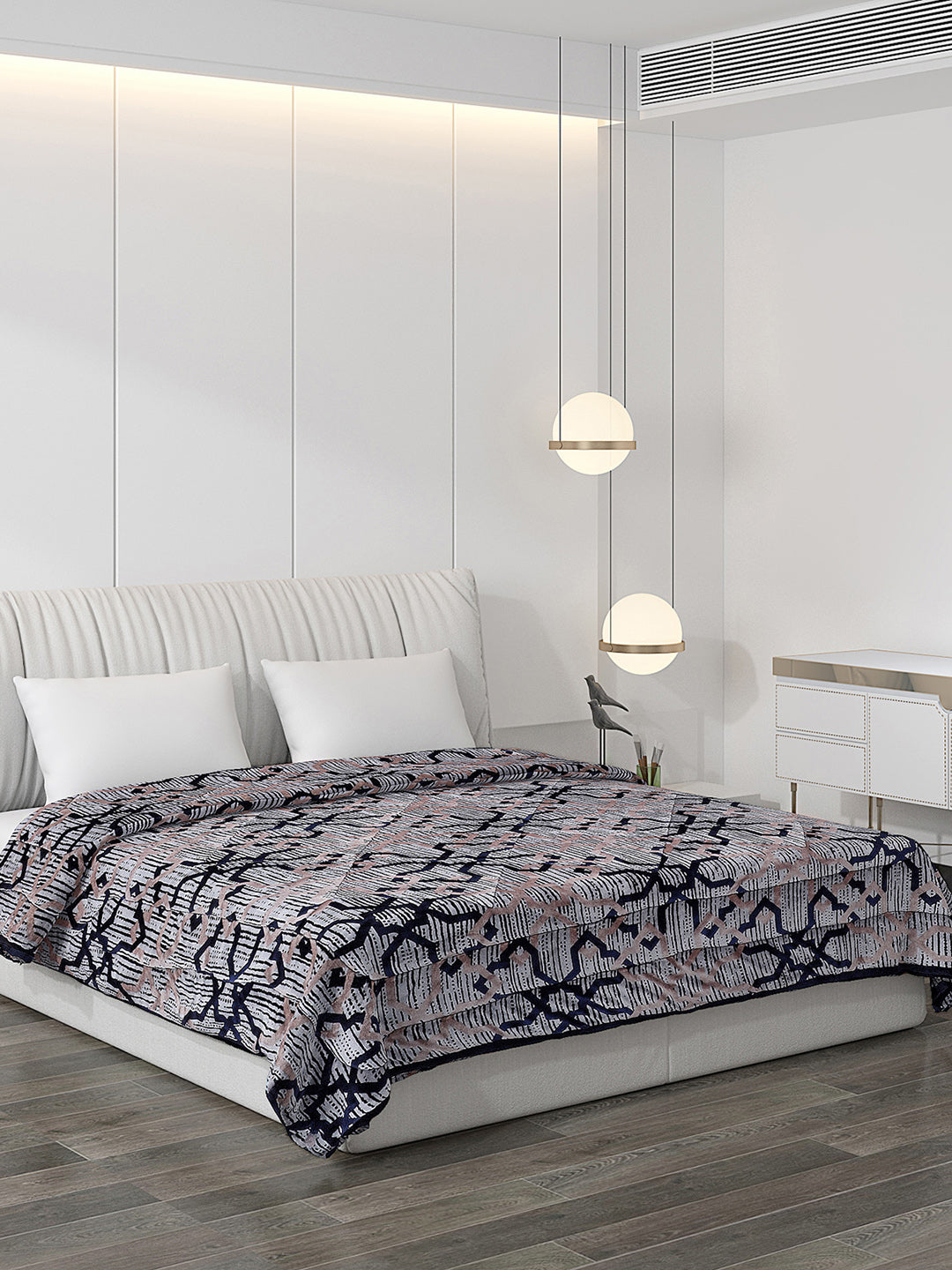 Printed 100% Polyster Double Bed Comforter for Winter