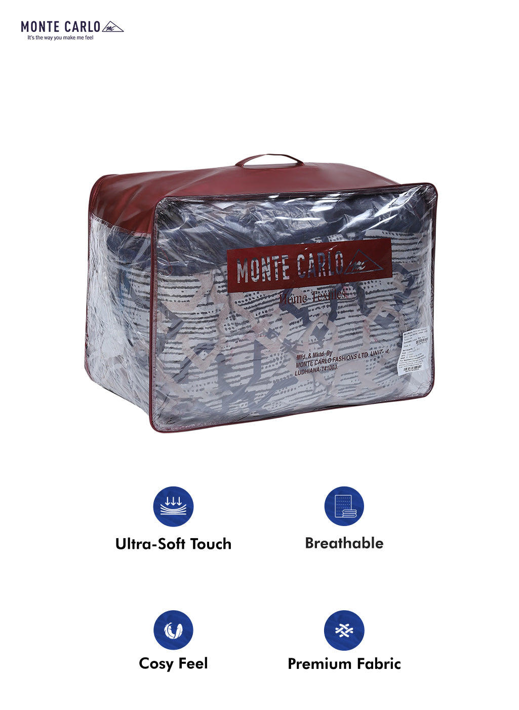 Printed 100% Polyster Double Bed Comforter for Winter
