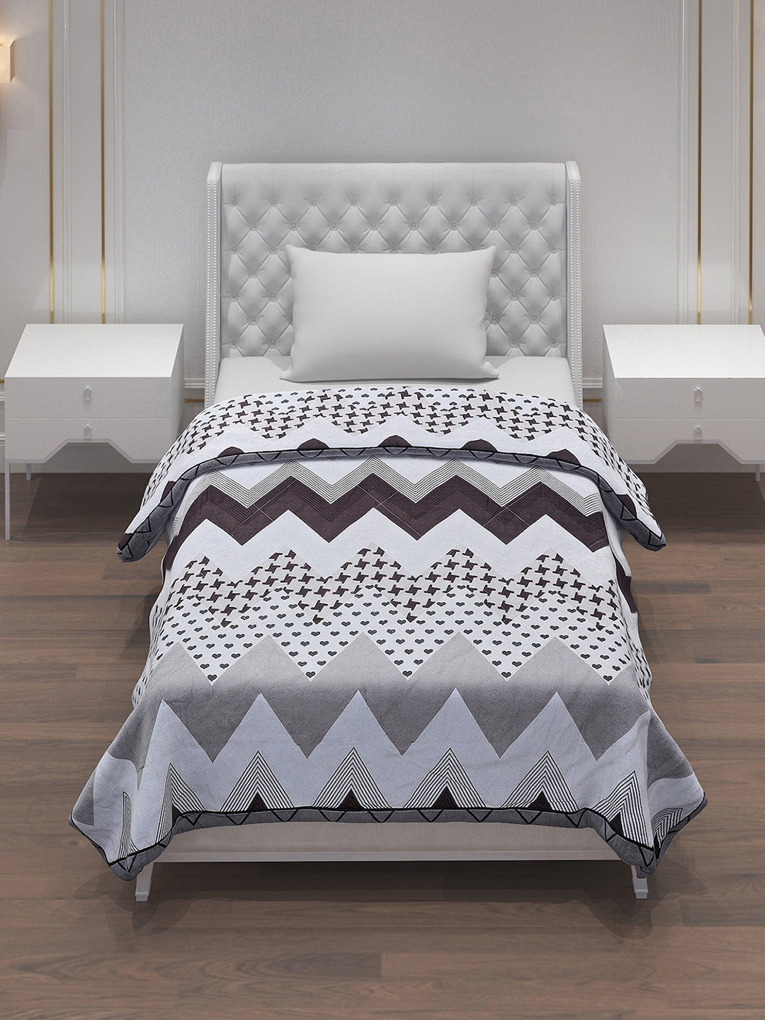 Printed 100% Polyster Single Bed Comforter for AC Room