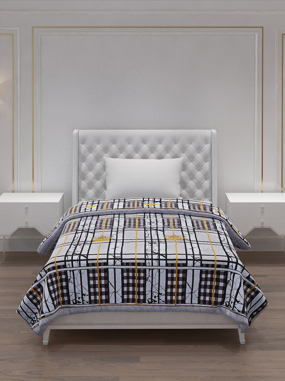 Printed 100% Polyster Single Bed Comforter for AC Room