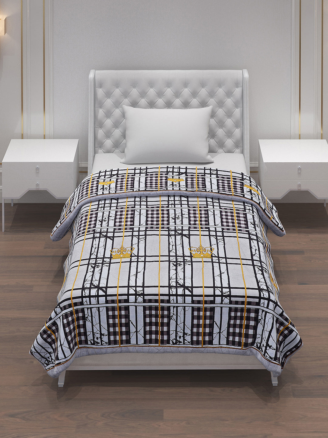 Printed 100% Polyster Single Bed Comforter for AC Room
