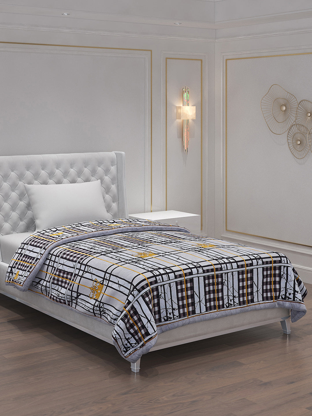 Printed 100% Polyster Single Bed Comforter for AC Room