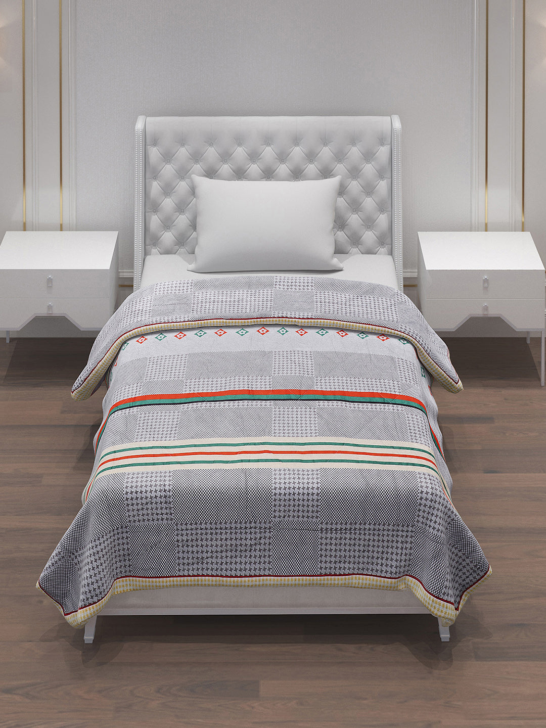 Printed 100% Polyster Single Bed Comforter for AC Room