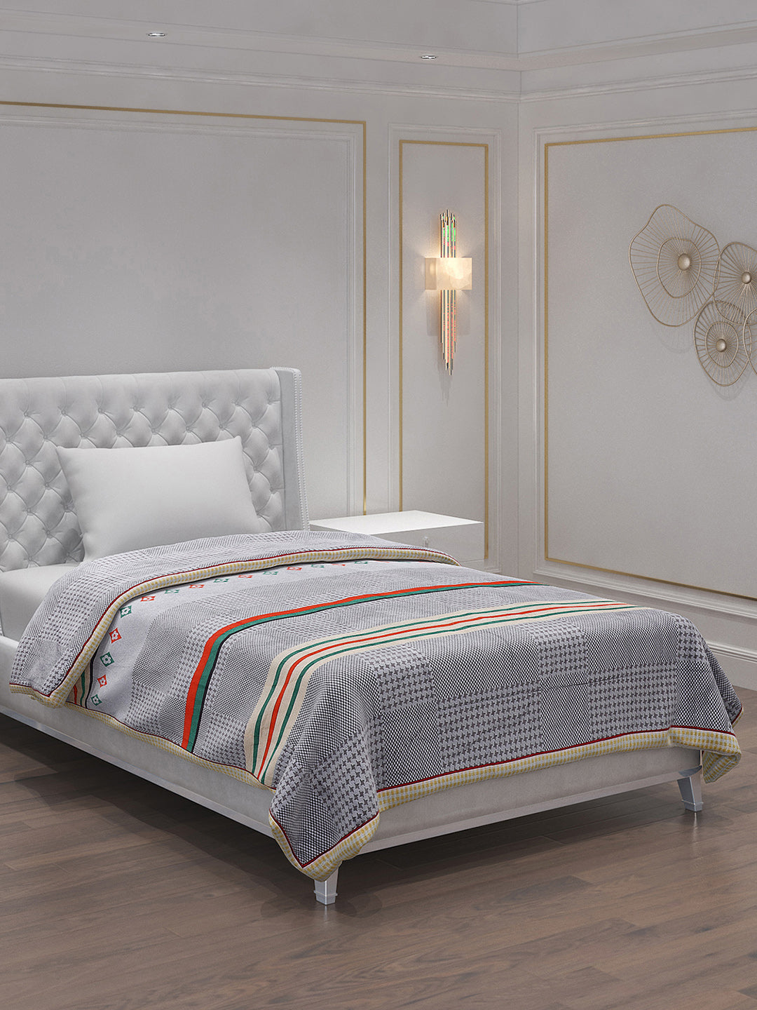 Printed 100% Polyster Single Bed Comforter for AC Room
