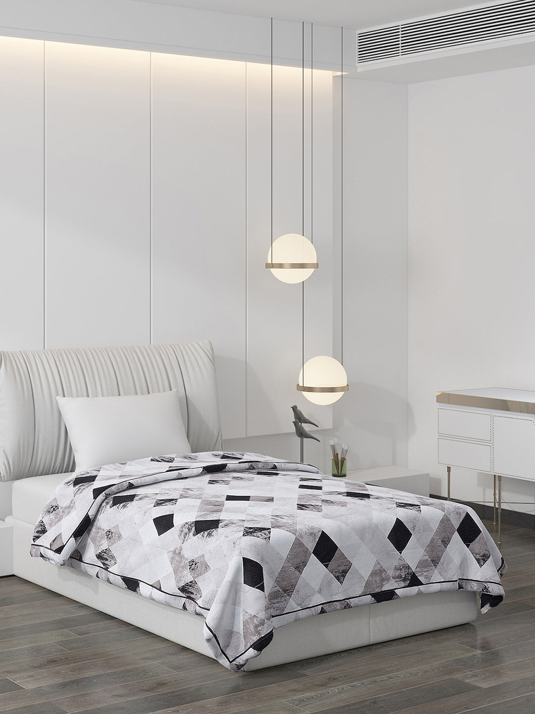 Printed 100% Polyester Single Bed Comforter for AC Room