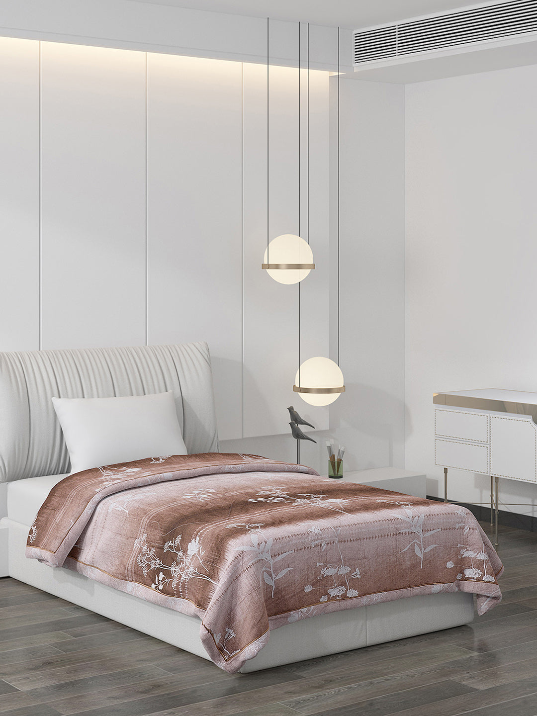 Printed 100% Polyster Single Bed Comforter for AC Room