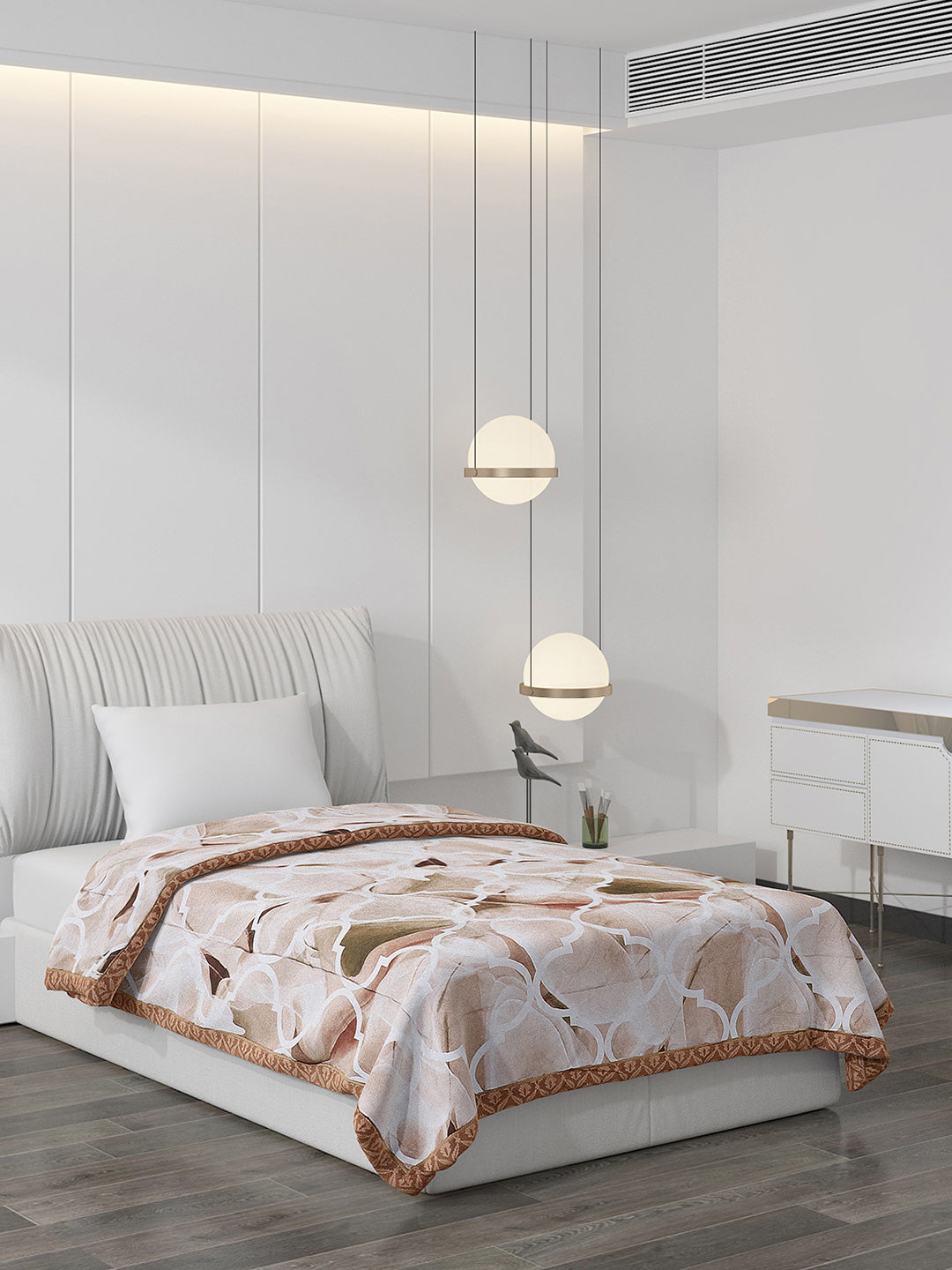 Printed 100% Polyster Single Bed Comforter for AC Room