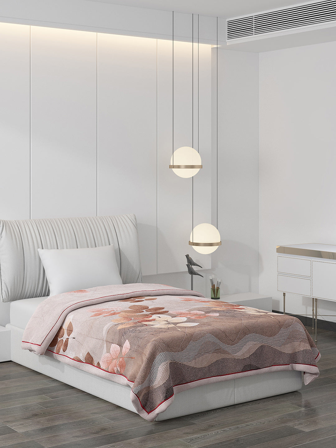 Printed 100% Polyster Single Bed Comforter for AC Room