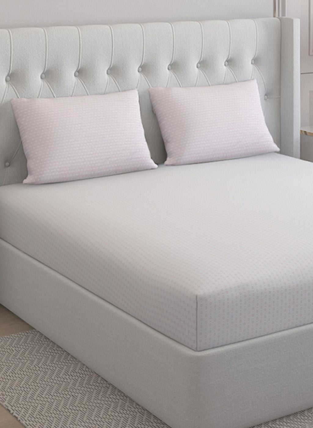 210TC Pure Cotton Queen Bedsheet with 2 Pillow Covers