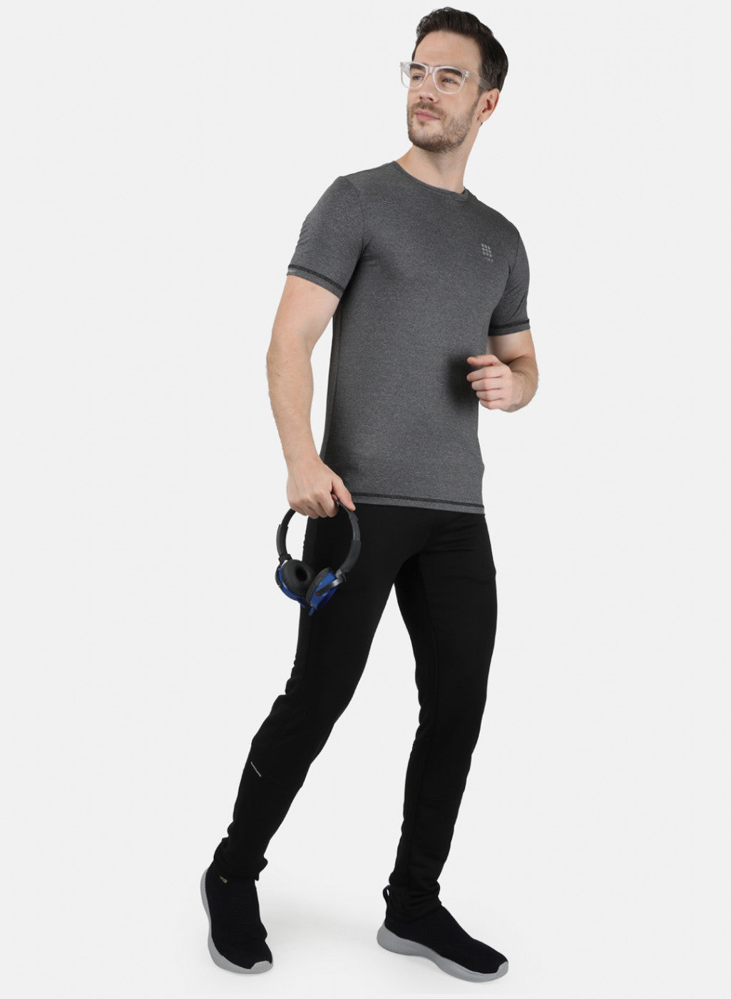 Mens Grey Plain T-Shirt