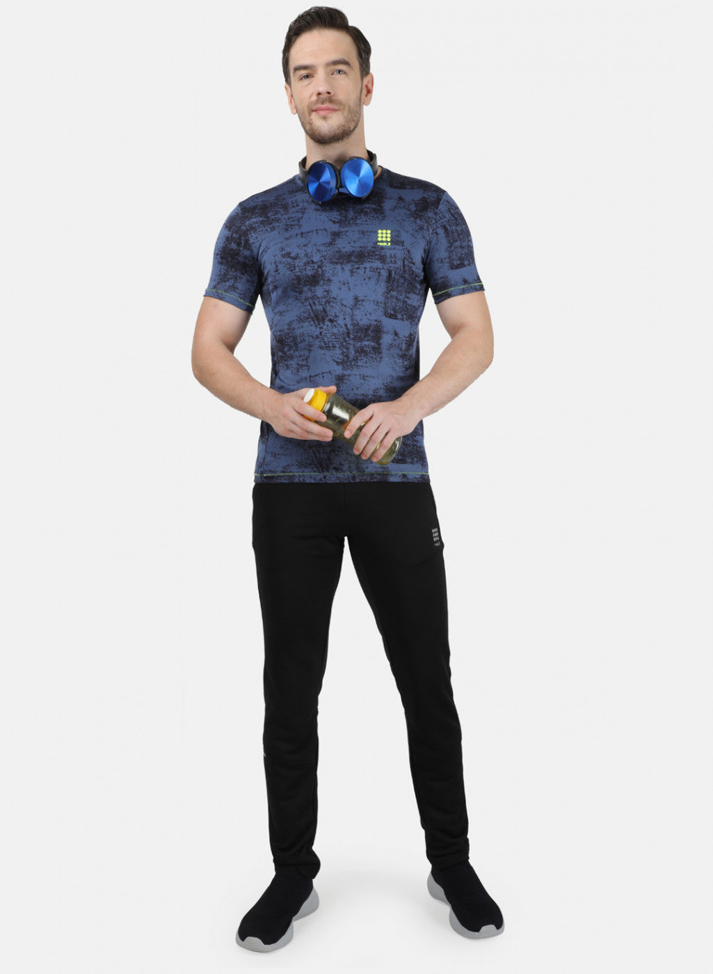 Rock.it Men Blue Printed T-Shirt