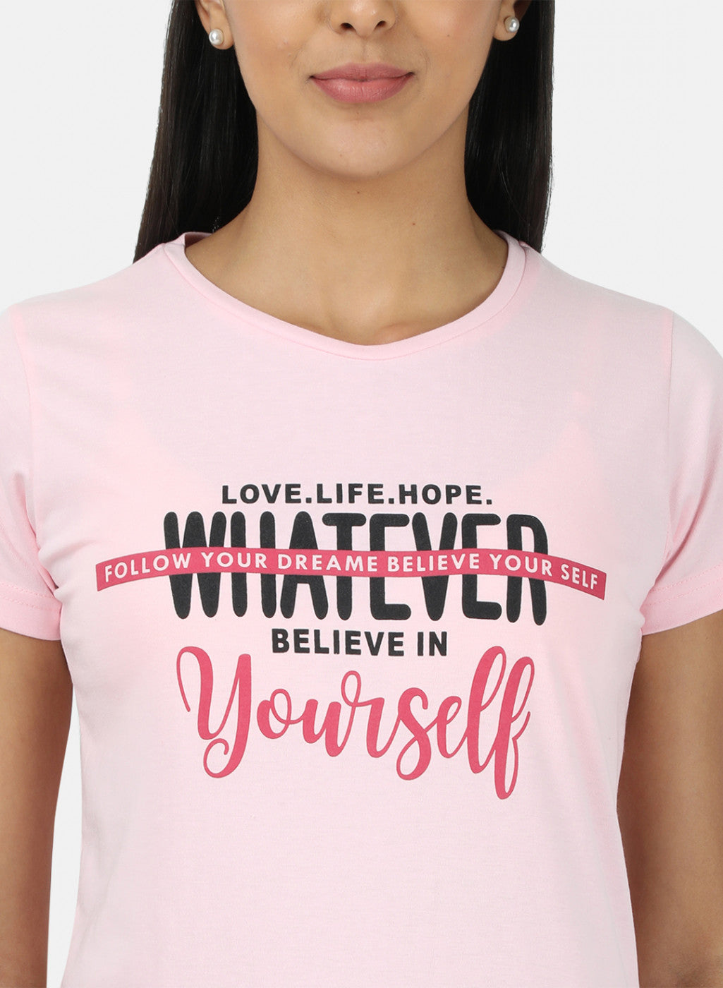 Womens Pink Printed Capri Set